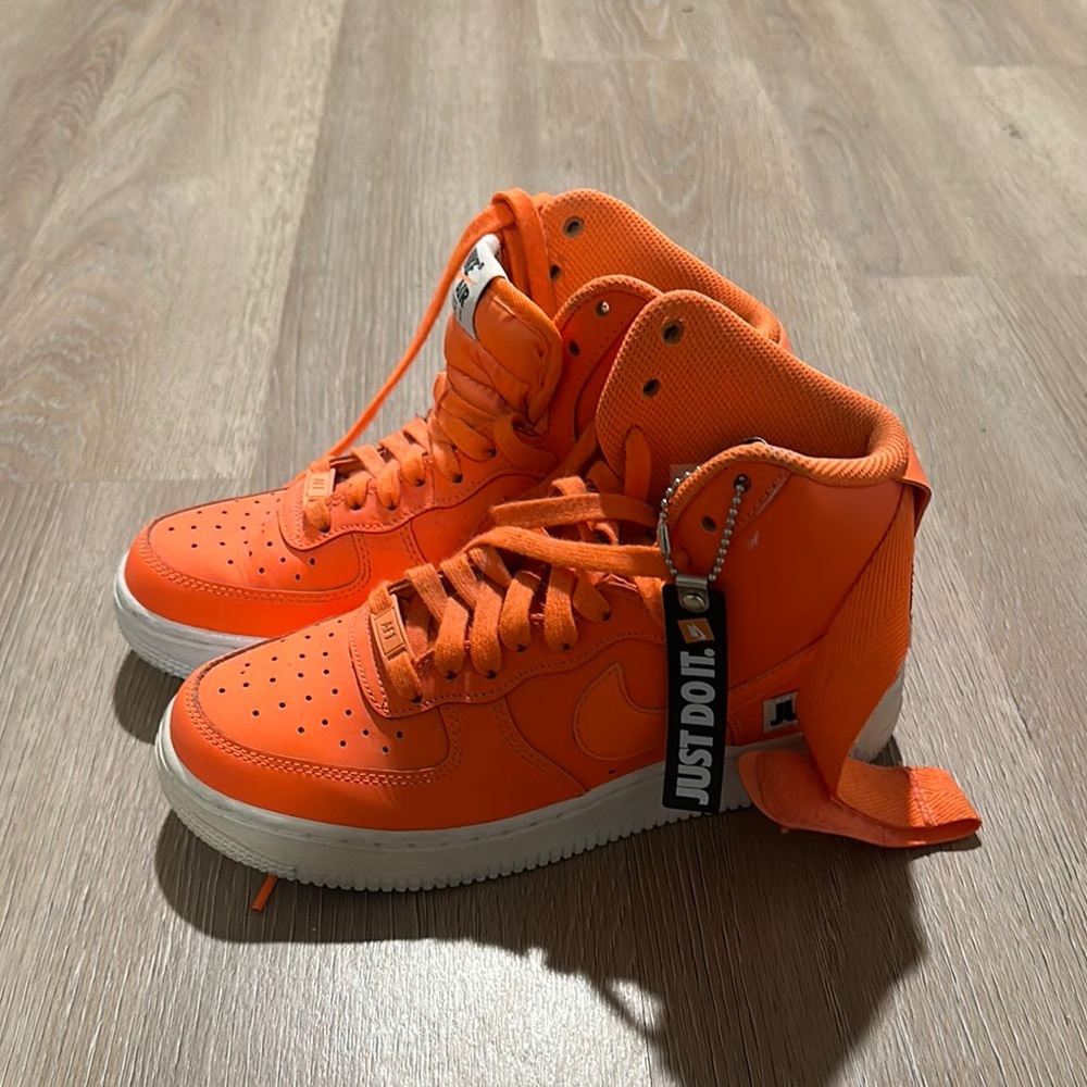 Nike Orange High-Top Sneakers